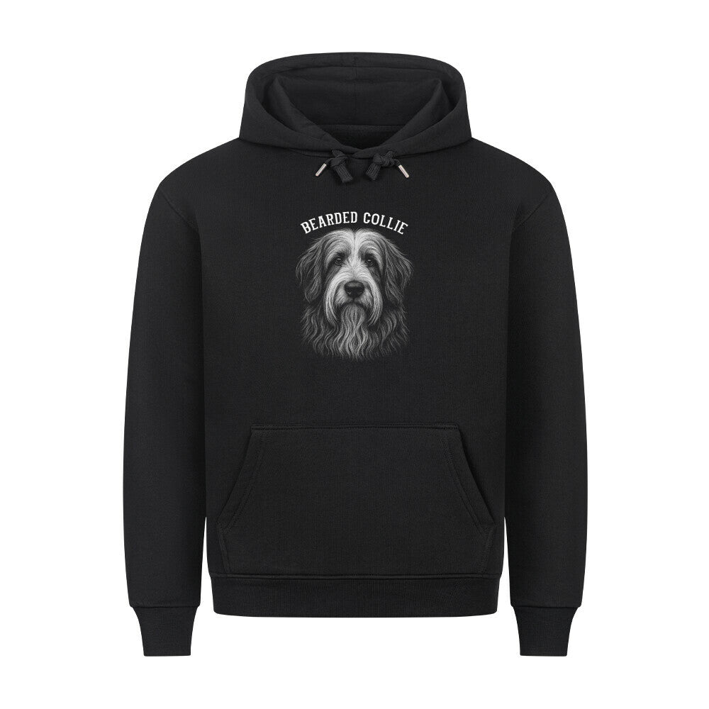 Premium Hoodie "Bearded Collie -Pure-Edition" Schwarz – hunde-shirt.de