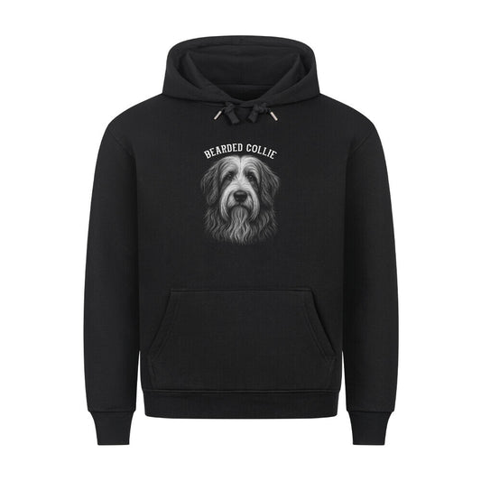 Premium Hoodie "Bearded Collie -Pure-Edition" Schwarz – hunde-shirt.de