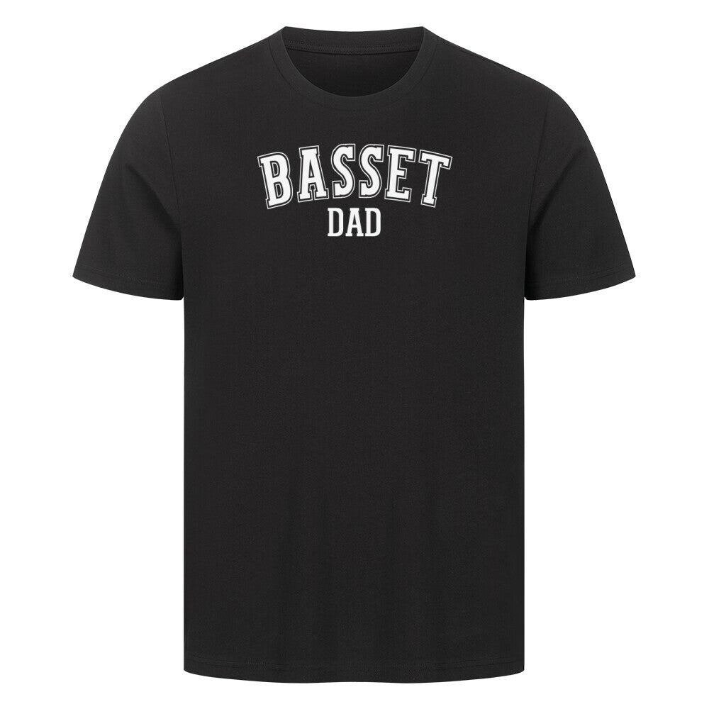 Premium T-Shirt "Basset - DAD" Schwarz – hunde-shirt.de