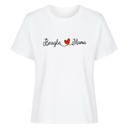 Premium Damen Shirt "Beagle - Mama" Weiß – hunde-shirt.de