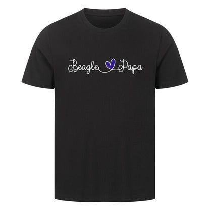 Premium T-Shirt "Beagle - Papa" Schwarz – hunde-shirt.de