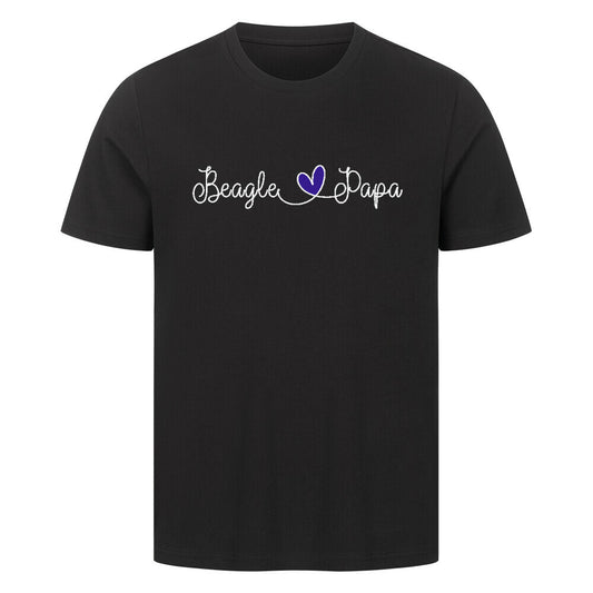 Premium T-Shirt "Beagle - Papa" Schwarz – hunde-shirt.de