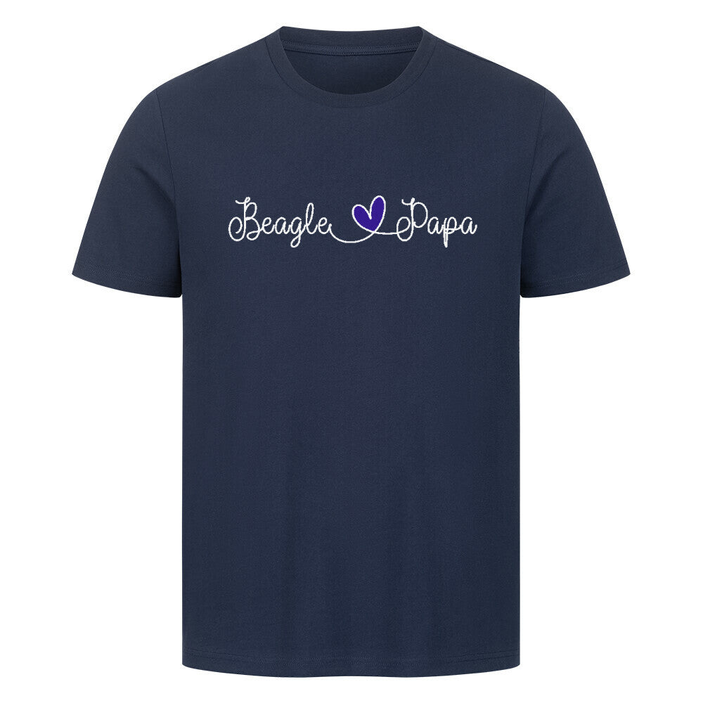 Premium T-Shirt "Beagle - Papa" French Navy – hunde-shirt.de