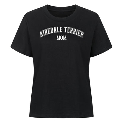 Premium Damen Shirt "Airedale Terrier - MOM" Schwarz – hunde-shirt.de