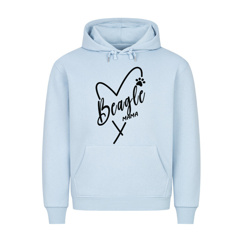 Premium Hoodie "Beagle - MAMA" Babyblau – hunde-shirt.de