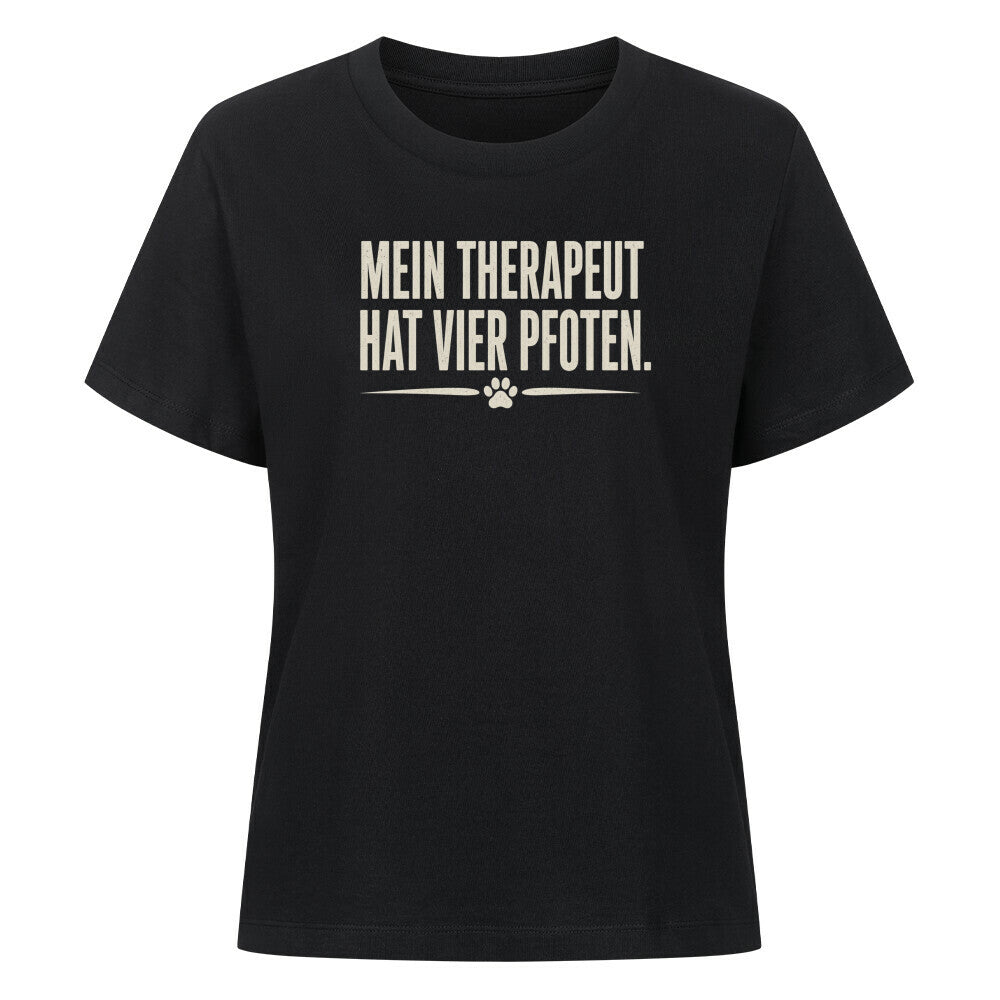 MEIN THERAPEUT HAT VIER PFOTEN. Schwarz – hunde-shirt.de