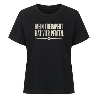 MEIN THERAPEUT HAT VIER PFOTEN. Schwarz – hunde-shirt.de
