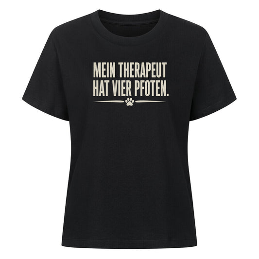 MEIN THERAPEUT HAT VIER PFOTEN. Schwarz – hunde-shirt.de