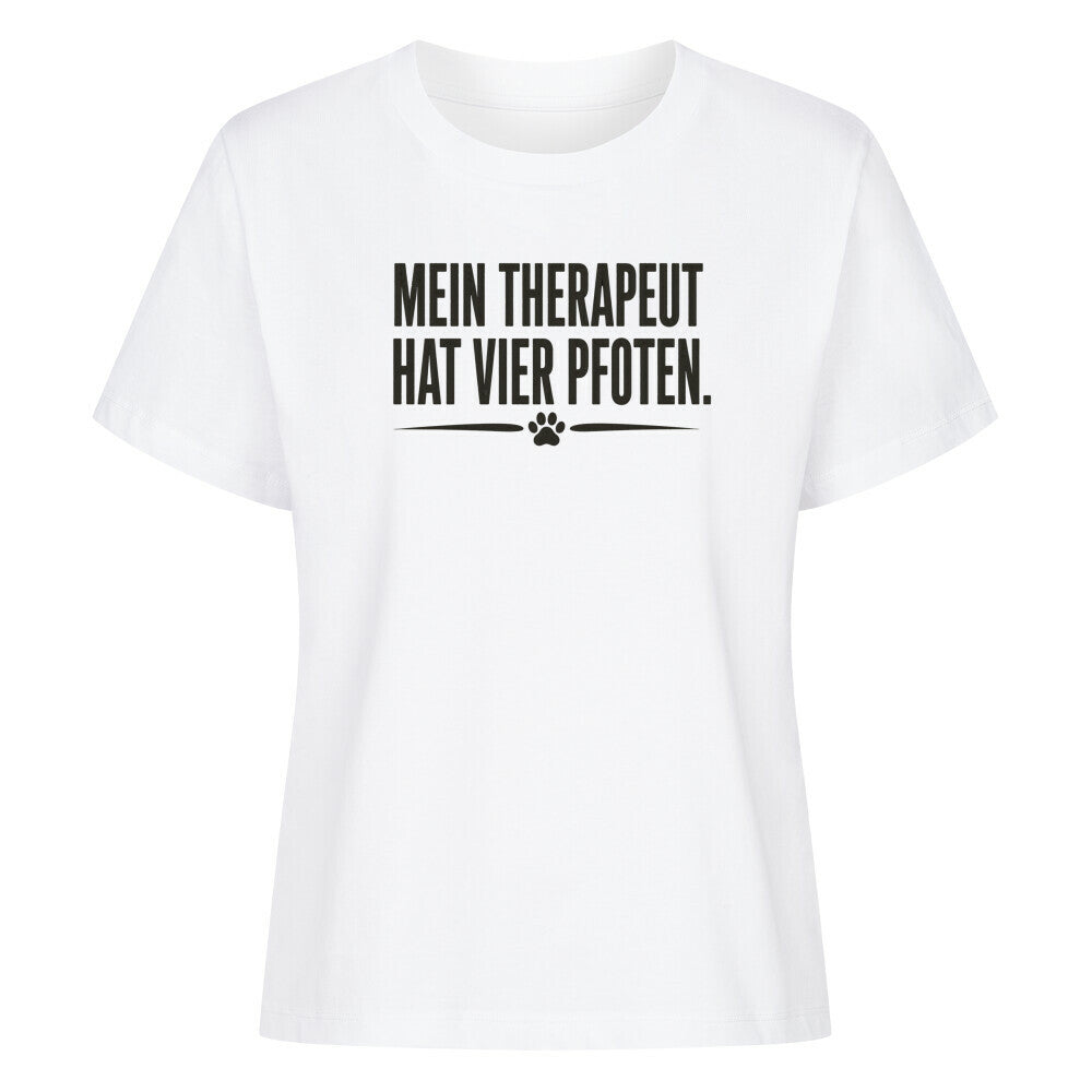 MEIN THERAPEUT HAT VIER PFOTEN. Weiß – hunde-shirt.de
