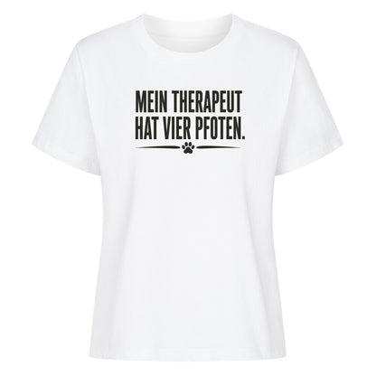 MEIN THERAPEUT HAT VIER PFOTEN. Weiß – hunde-shirt.de