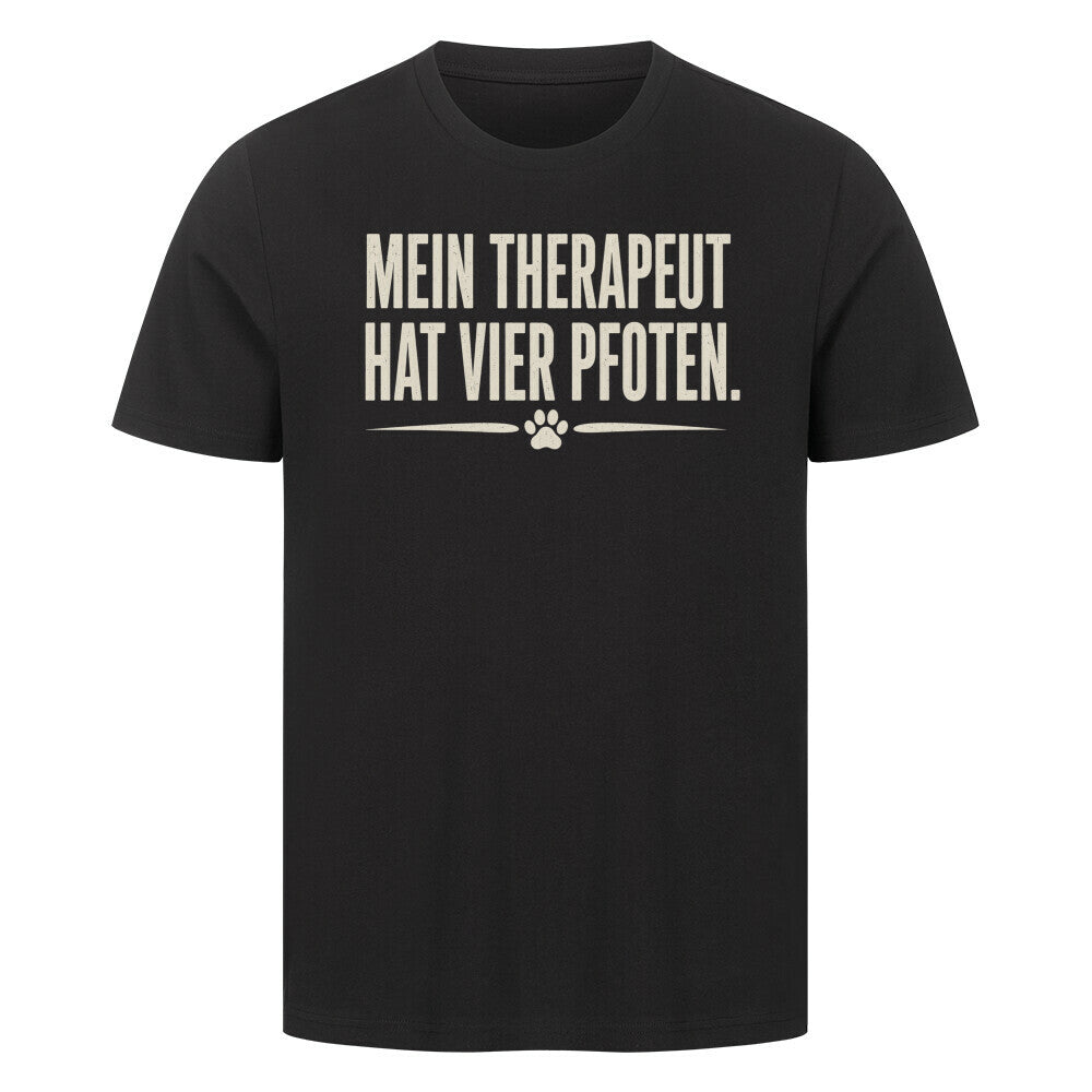 MEIN THERAPEUT HAT VIER PFOTEN. Schwarz – hunde-shirt.de