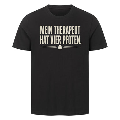 MEIN THERAPEUT HAT VIER PFOTEN. Schwarz – hunde-shirt.de