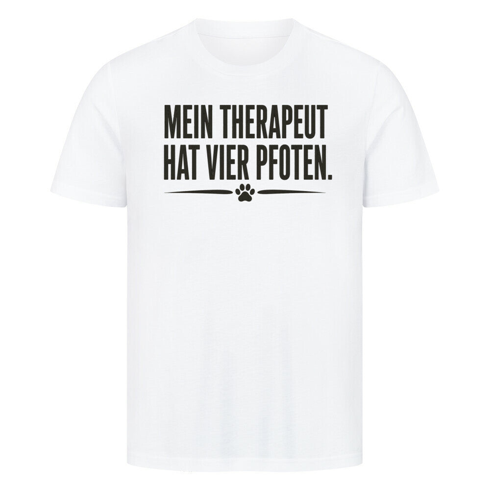 MEIN THERAPEUT HAT VIER PFOTEN. Weiß – hunde-shirt.de