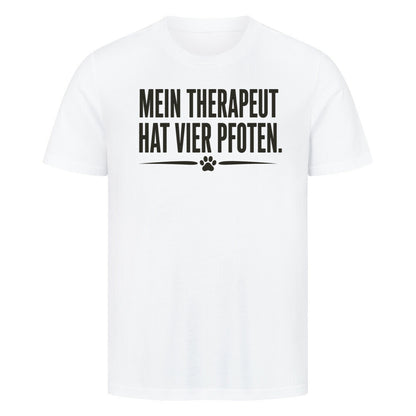 MEIN THERAPEUT HAT VIER PFOTEN. Weiß – hunde-shirt.de
