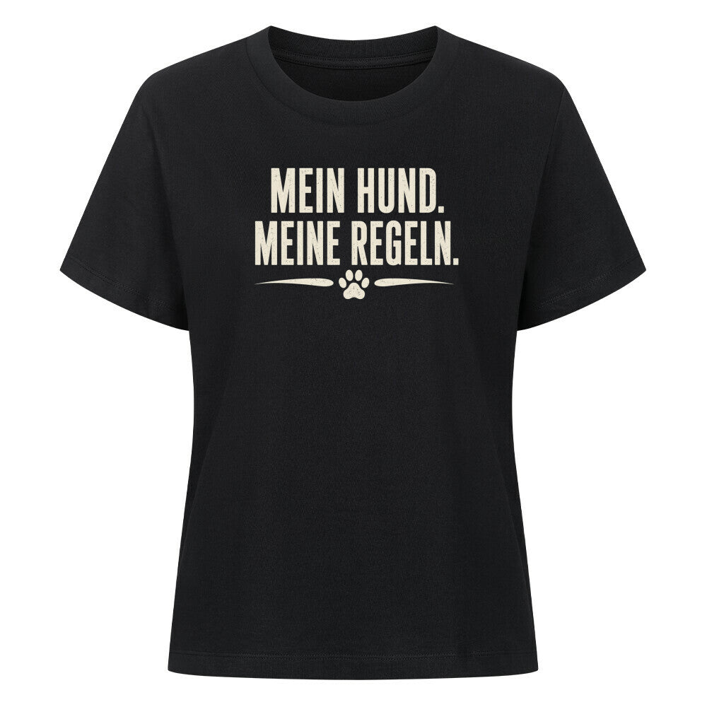 MEIN HUND. MEINE REGELN. Schwarz – hunde-shirt.de