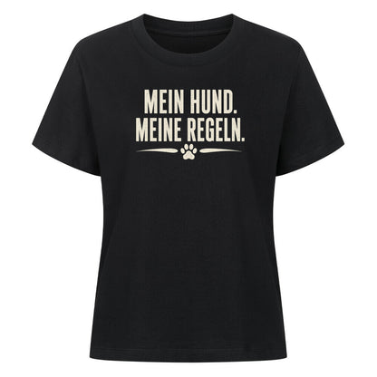MEIN HUND. MEINE REGELN. Schwarz – hunde-shirt.de