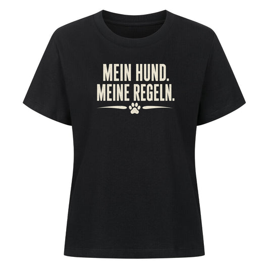 MEIN HUND. MEINE REGELN. Schwarz – hunde-shirt.de