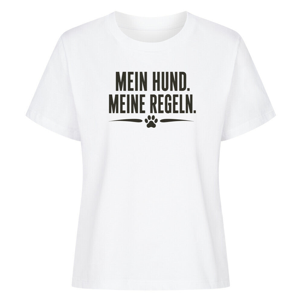 MEIN HUND. MEINE REGELN. Weiß – hunde-shirt.de