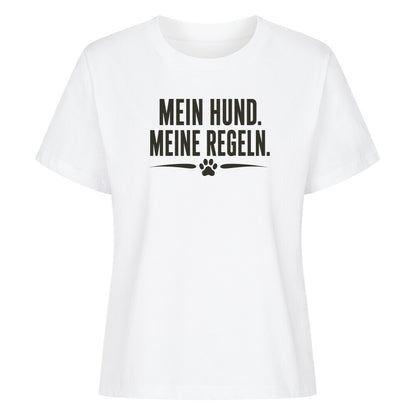 MEIN HUND. MEINE REGELN. Weiß – hunde-shirt.de