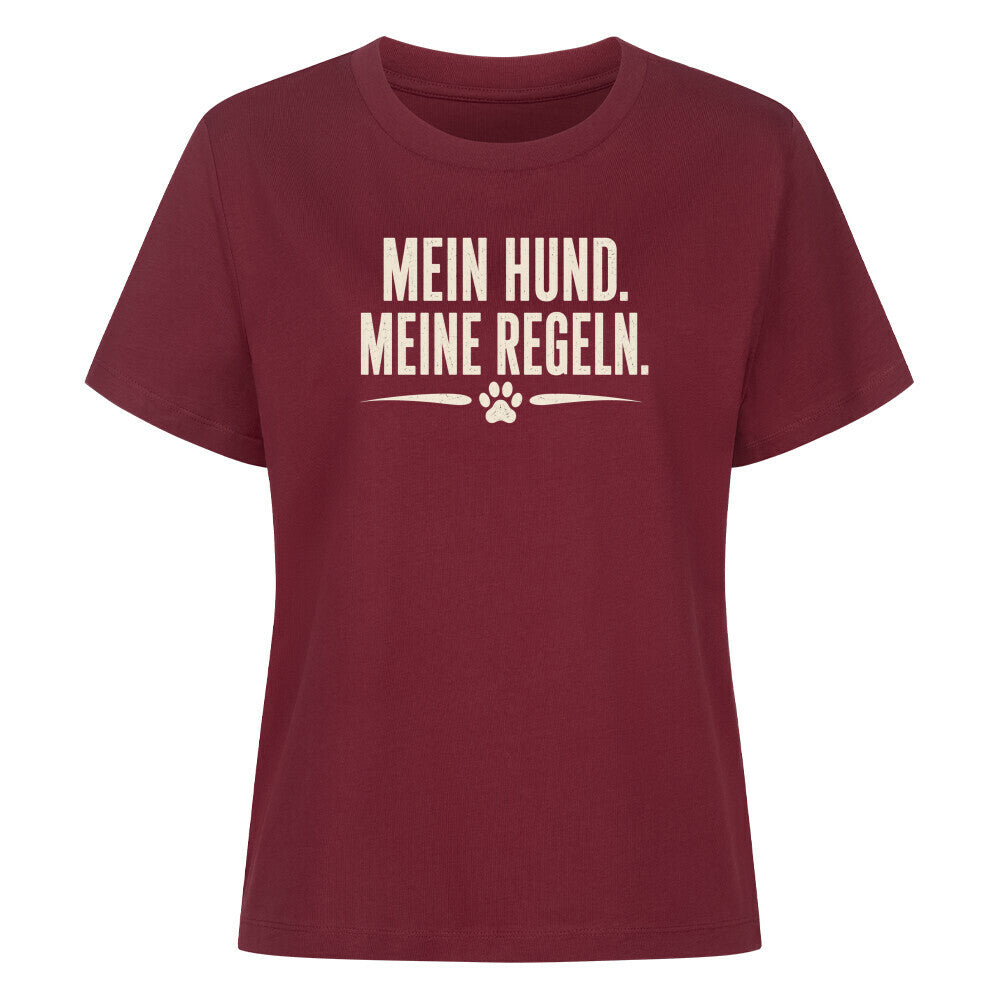 MEIN HUND. MEINE REGELN. Burgunder – hunde-shirt.de