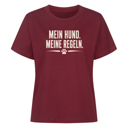 MEIN HUND. MEINE REGELN. Burgunder – hunde-shirt.de