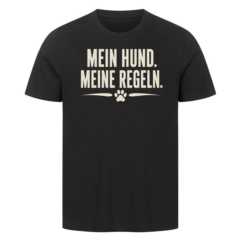 MEIN HUND. MEINE REGELN. Schwarz – hunde-shirt.de
