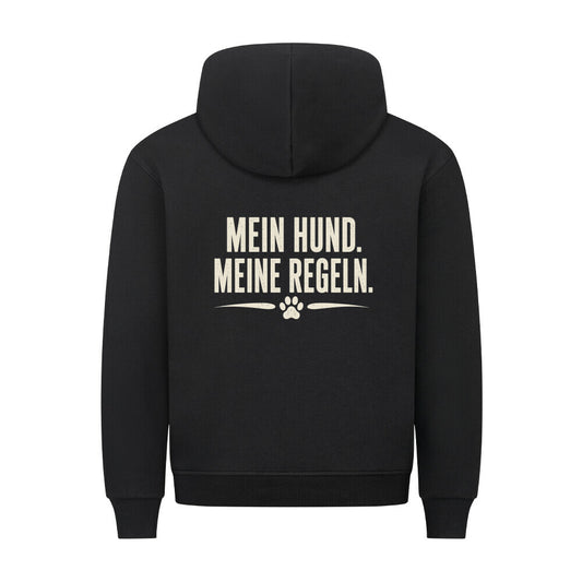MEIN HUND. MEINE REGELN. HOODIE. Schwarz – hunde-shirt.de