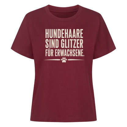HUNDEHAARE SIND GLITZER... Burgunder – hunde-shirt.de