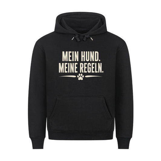 MEIN HUND. MEINE REGELN. HOODIE. Schwarz – hunde-shirt.de