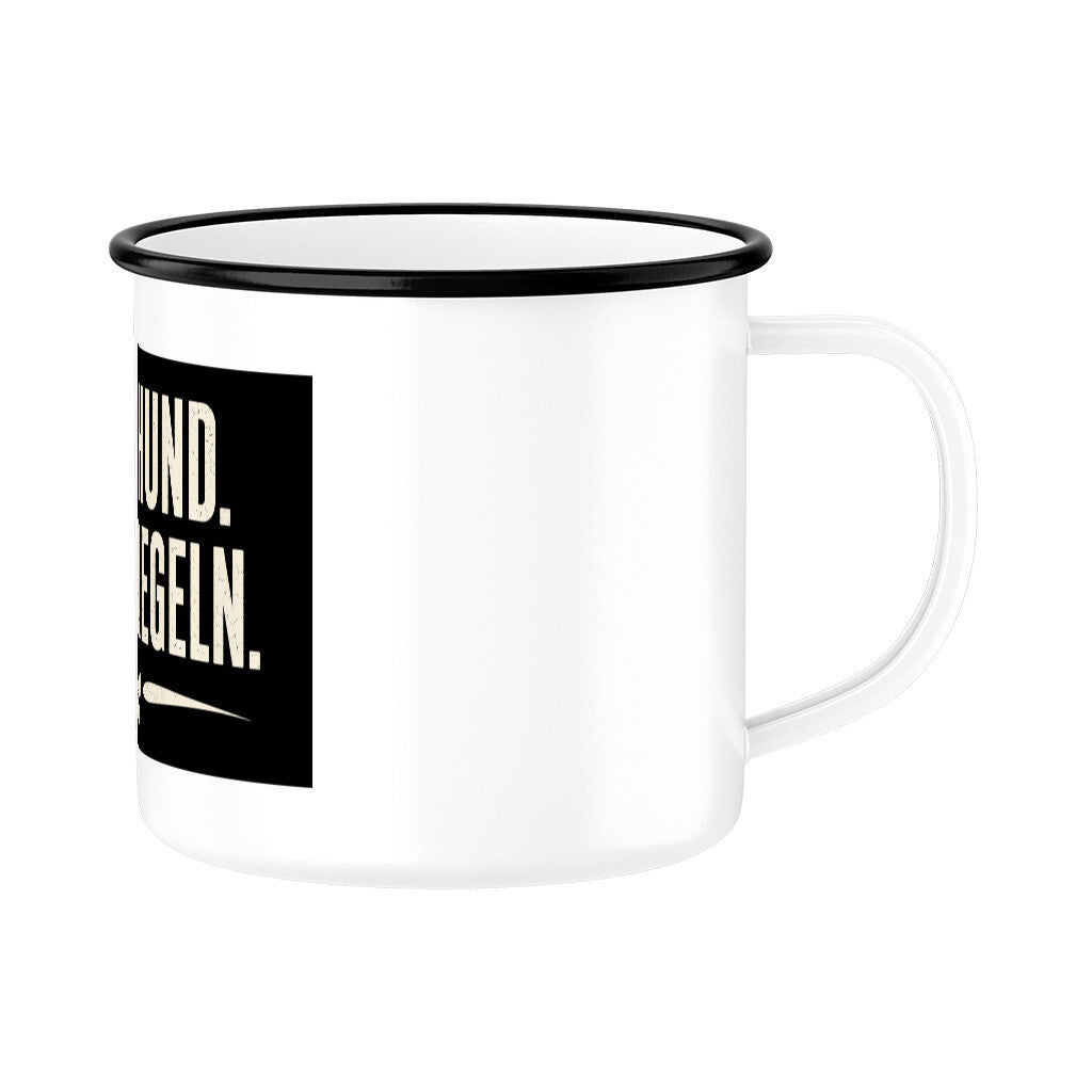 MEIN HUND. MEINE REGELN. EMAILLE TASSE. – hunde-shirt.de
