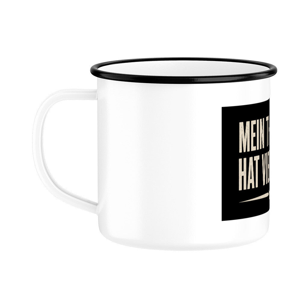 MEIN THERAPEUT HAT VIER PFOTEN. EMAILLE TASSE. – hunde-shirt.de