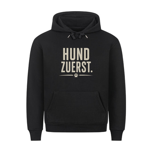 HUND ZUERST. HOODIE. Schwarz – hunde-shirt.de
